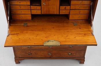 A late Gustavian mahogany secretaire by L. Almgren (master in Stockholm 1771-95).