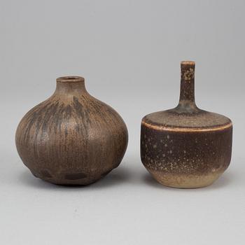 ROLF PALM, a set of four stoneware vases, Mölle, Sweden.