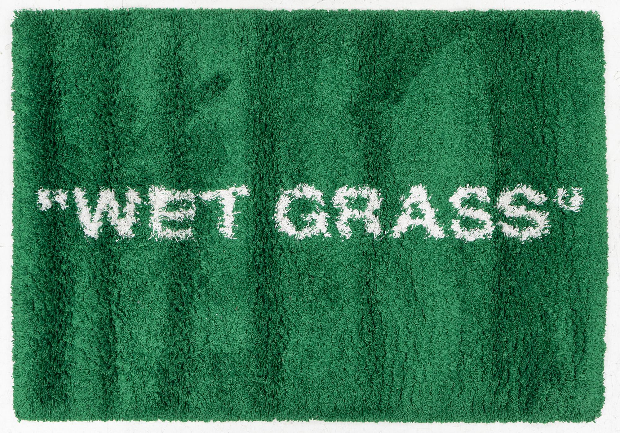Virgil Abloh, a 'Wet Grass' carpet, Ikea, c. 195 x 133 cm.