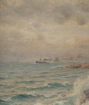 Berndt Lindholm, Waves against the cliffs.