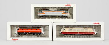 PARTI LOK, 3 st, Märklin H0 3160, 3325 samt 3357, 1900-talets andra hälft.