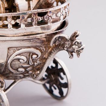 SKRIN/ BORDSDEKORATION, sterling silver, engelska importstämplar London 1911.