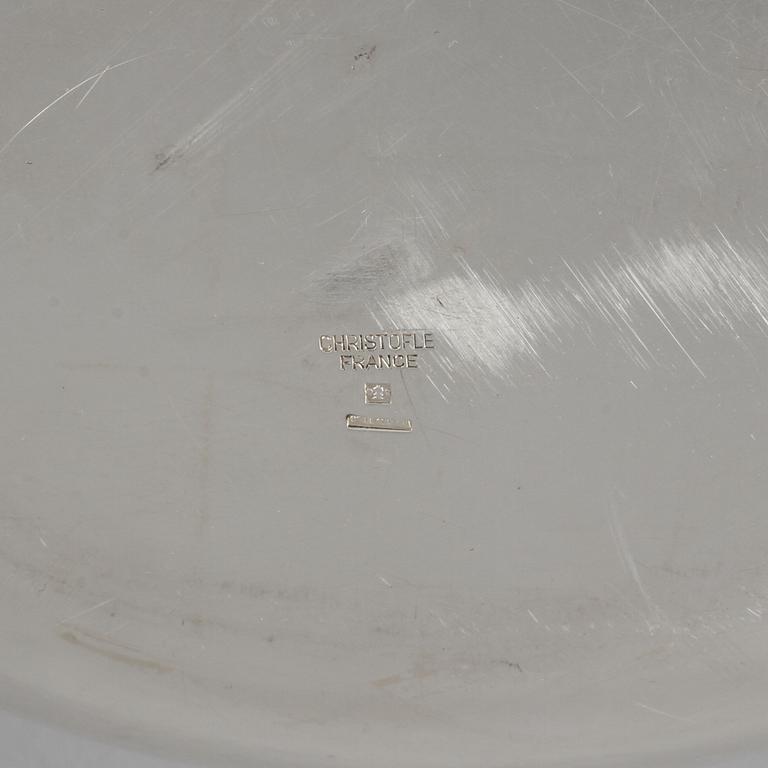 TERRINER, ett par, nysilver, empirestil, Christofle, Frankrike, gjorda mellan 1935 - 1983.