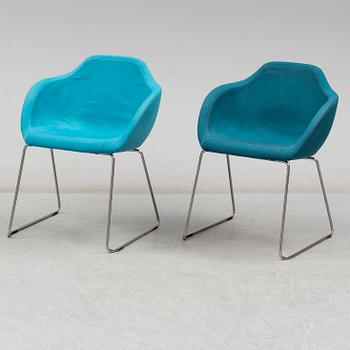 Six chairs (3+3) 'Arena' by Johan Lindstén, Johanson Design, Sweden.