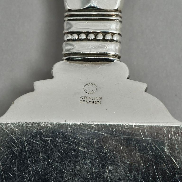 Georg Jensen, a sterling silver flatware set, 135 pieces, 'Dronning/Acantus', design Johan Rohde, Copenhagen, Denmark after 1945.