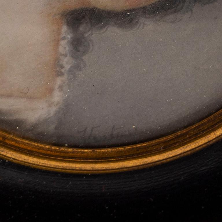 MINIATYRMÅLNING, kopia efter Antoine Vestier, gouache.