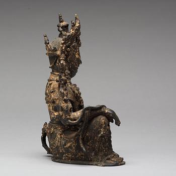 BODHISATTVA, förgylld brons. Mingdynastin (1368-1644).