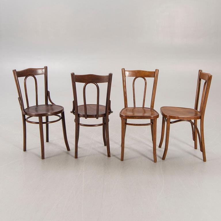 A set of four  early 1900s chairs.