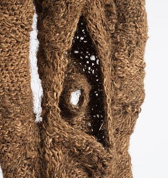 Ewa Pachucka, sculpture "The Open man", crocheted, ca 124 x 47 cm, signed Eva Jaroszyńska 1969.