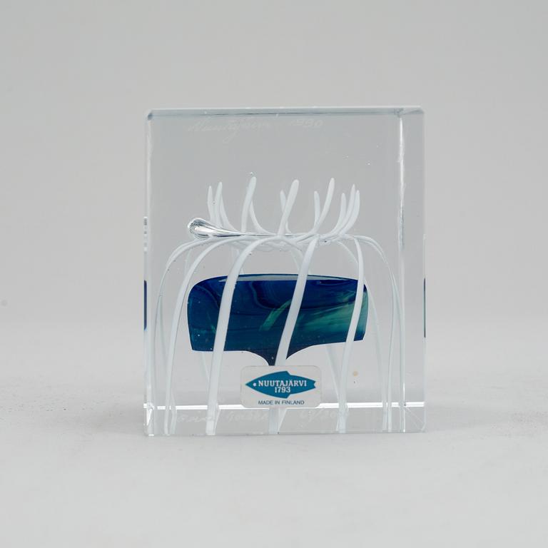 OIVA TOIKKA, an annual glass cube, Nuutajärvi, Finland 1990.