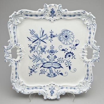 PARTI PORSLIN, 10 delar, 'Lökmönstret', Meissen, 1900-tal.