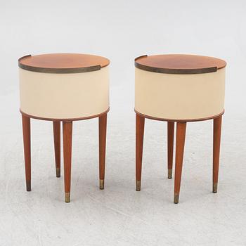 Halvdan Petterson, a pair of bedside tables, Tibro furniture factory, 1950s.