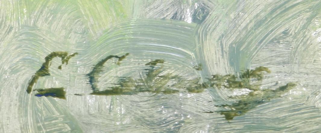 ELSA BACKLUND CELSING, olja på pannå, sign.