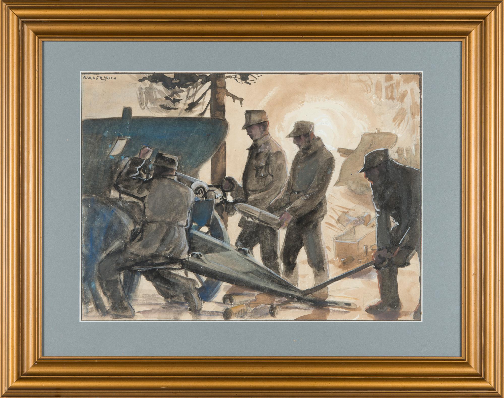 Aarno Karimo, Artillerymen.