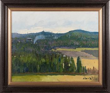 Armas Hursti, öljy leylle, signeerattu ja päivätty -80.