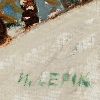 HUGO LEPIK, olja på duk, sign.