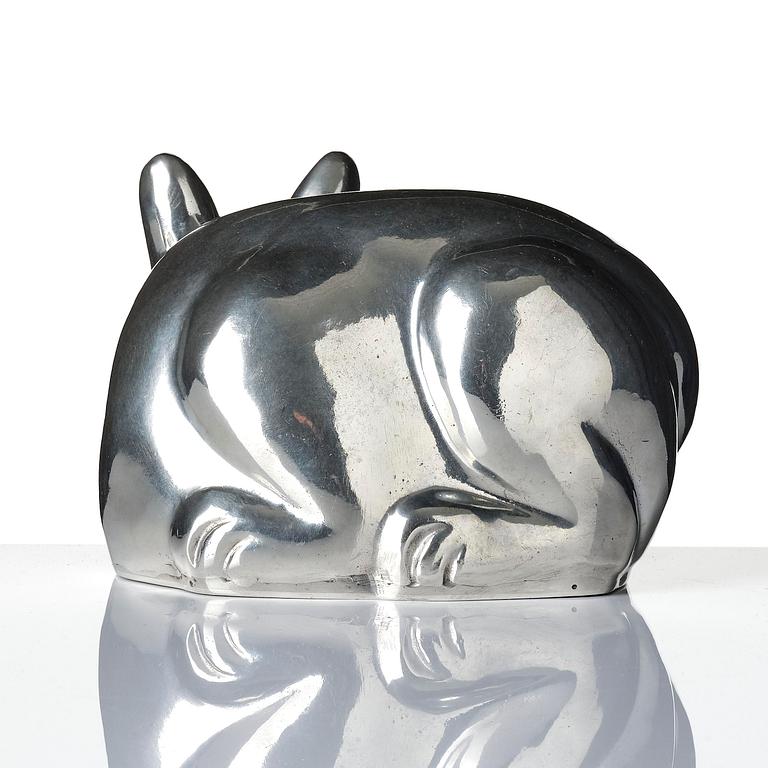 Estrid Ericson, a pewter sculpture of a Siamese cat, Firma Svenskt Tenn, Stockholm, 1968.