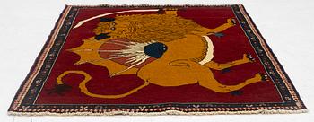 A Qashqai/Shiraz rug, c. 147 x 111 cm.