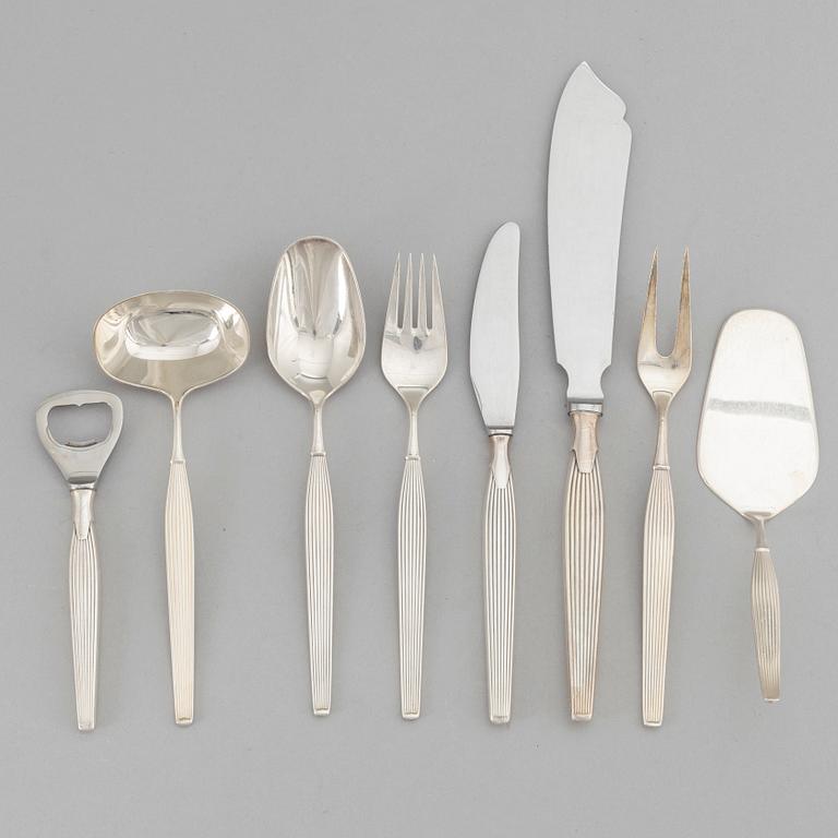 A Danish Sterling Silver Cutlery, model 'Savoy', Frigast (41 pieces).