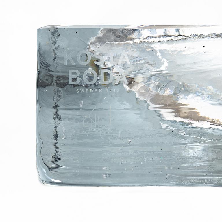 Kjell Engman, handfat, glas, "Lagoon", Kosta Boda.