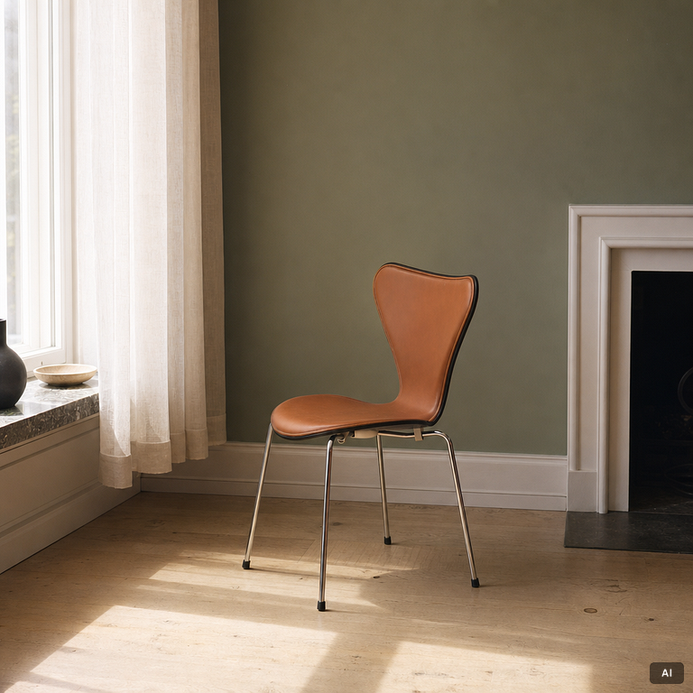 Arne Jacobsen, A 'Sjuan' chair, Fritz Hansen, Denmark, contemporary production.