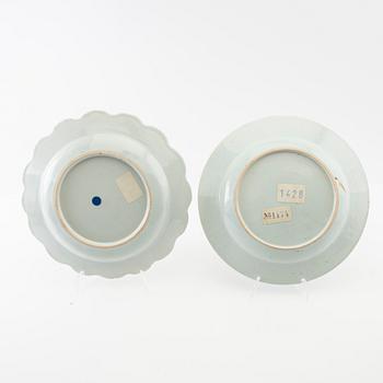 Plates 2 pcs. porcelain China, 18th century,.