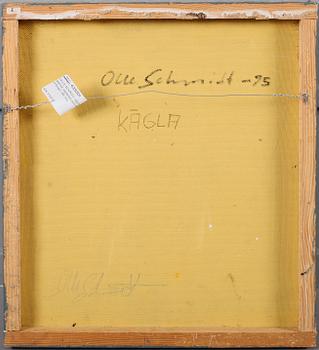 OLLE SCHMIDT, olja på pannå, signerad och daterad a tergo -95.