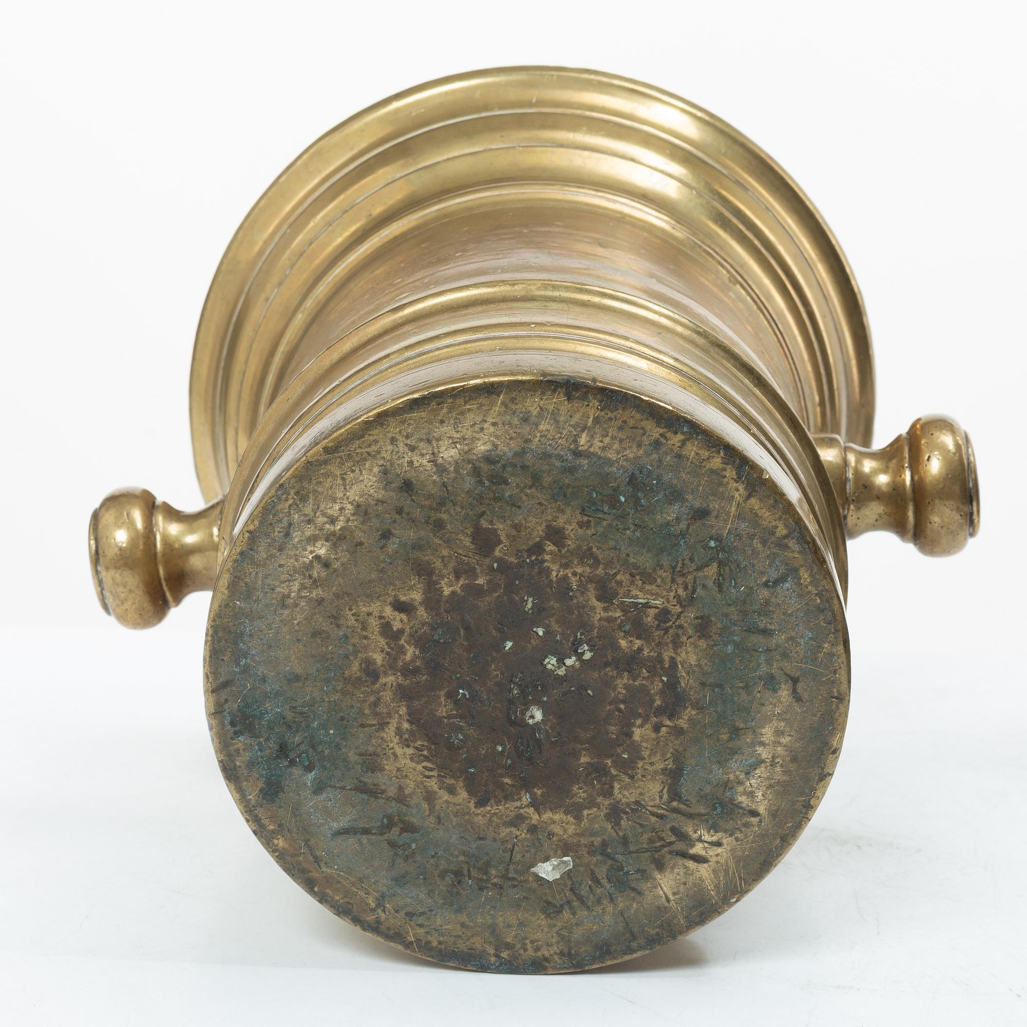 A large bronze, mortar,  19th century.