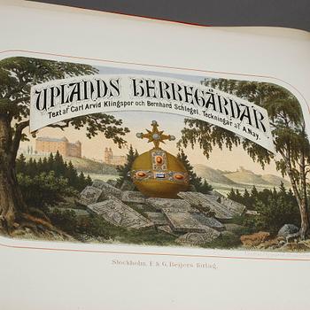 CA KLINGSPOR SAMT B SCHLEGEL, "Uplands Herregårdar", Stockholm 1881.