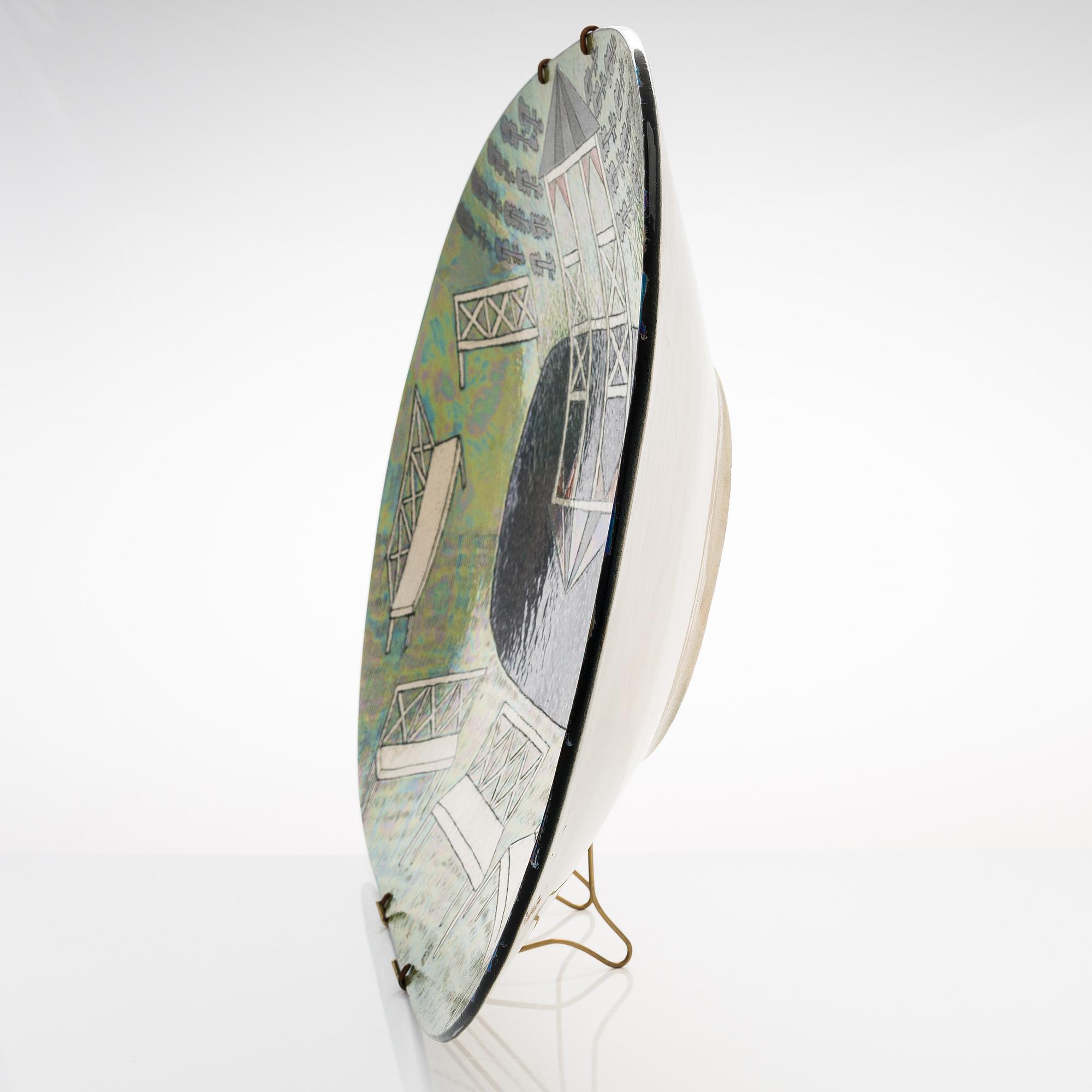 Birger Kaipiainen, koristelautanen, signeerattu Kaipiainen Arabia.