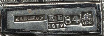 SKED, silver, niellodekor, Moskva 1872. Vikt 68 g.