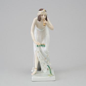 A Berthold Boess 'Snake Dancer' porcelain figure, Rosenthal, Germany 1918.