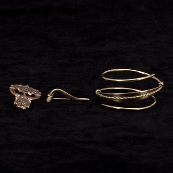 ARMRING, BROSCH samt SPÄNNE, brons, Kalevala Koru, 1900-talets slut.