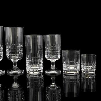 VICKE LINDSTRAND, glasservis, 100 delar, "City", Kosta, 1900-talets andra hälft.