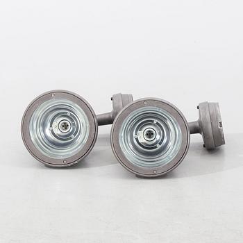 Vägglampor / utomhuslampor, ett par, 'Atrium', Hallvard Jakobsen för Noral, 2000-tal.