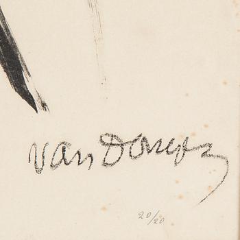 KEES VAN DONGEN, litographi, signed and numbered 20/20.