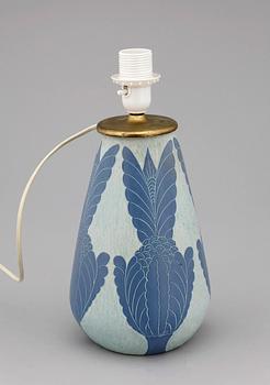 LAMPFOT, flintgods, Josef Ekberg, Gustafsberg, sign och dat 1923.
