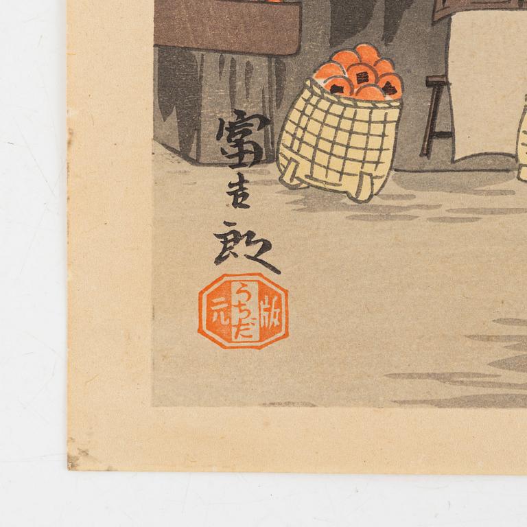 Tomikichirō Tokuriki, woodblock print.