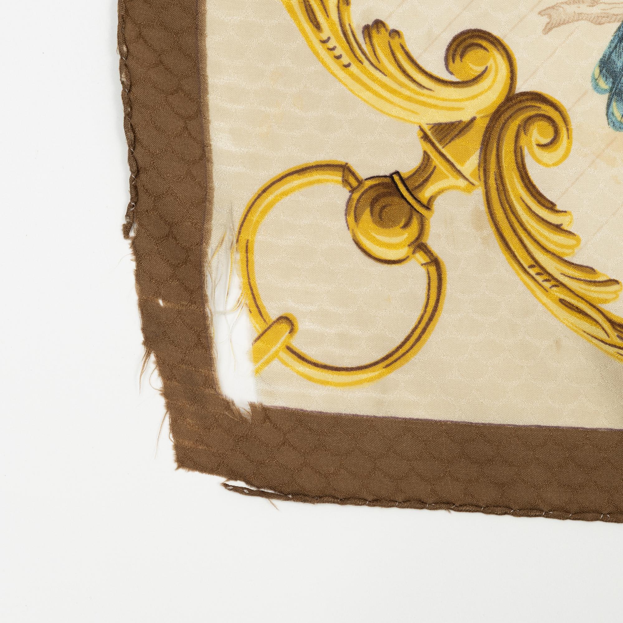 Hermès, scarves, 2 st samt knotting cards.