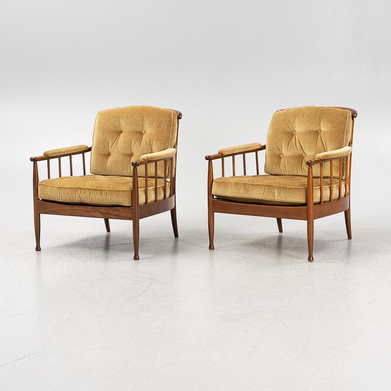 Kerstin Hörlin-Holmquist, a pair of armchairs, "Skrindan". OPE furniture, second half of the 20th century.