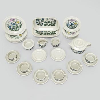 Esteri Tomula, Dinner service, 24 pieces, porcelain, “Flora”, Arabia, Finland.