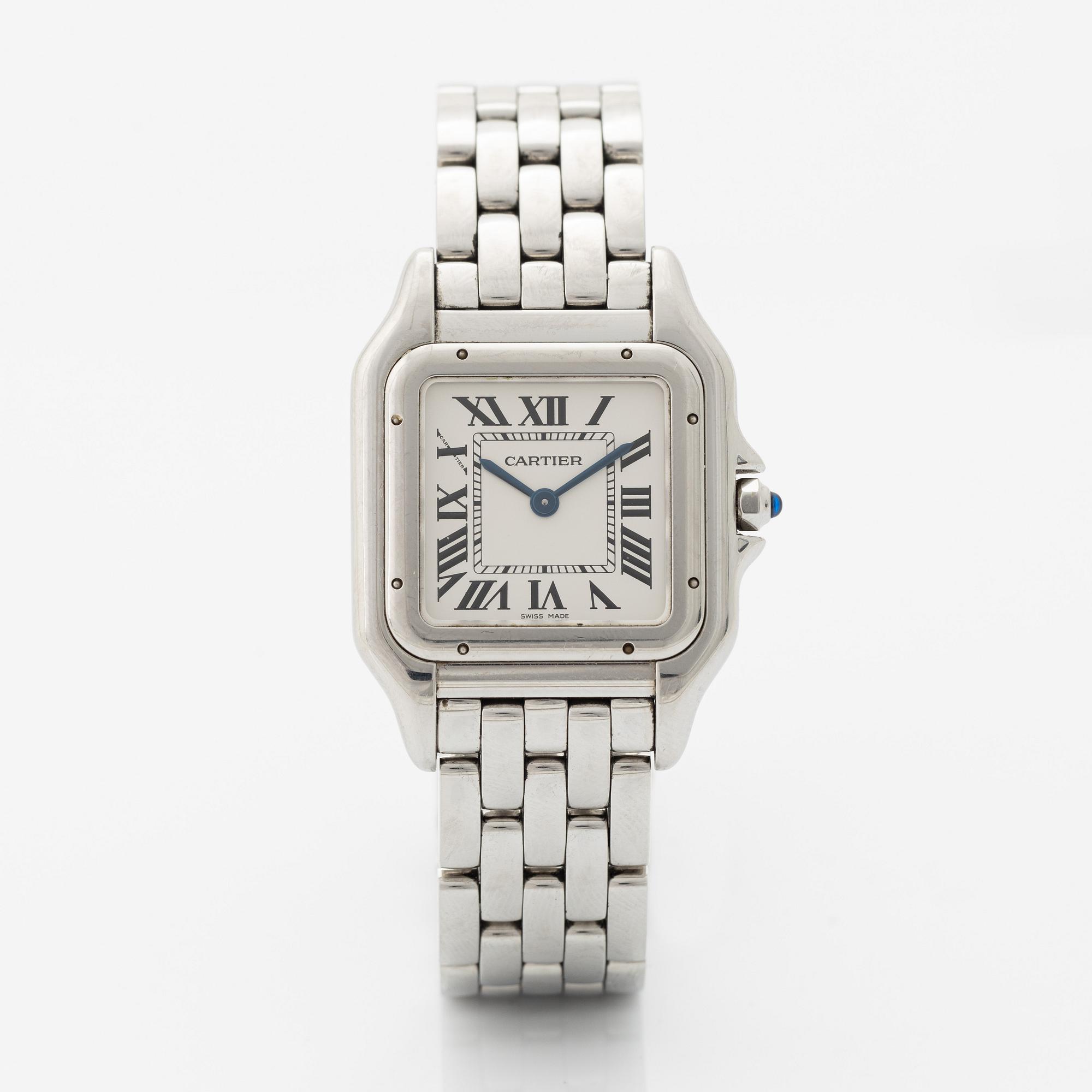 Cartier, Panthére, armbandsur, 27 x 27 (37) mm.