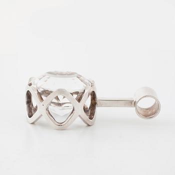 KARL-INGEMAR JOHANSSON, Göteborg, 1971, a faceted rock crystal pendant.