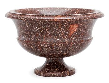 567. A Swedish Empire 19th century porphyry bowl.