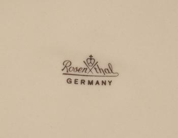 SERVISDELAR, 43 delar, porslin. "Flash One" Dorothy Hafner, Rosenthal.