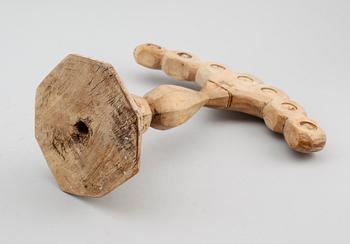 KANDELABER, allmoge, 1800-tal.