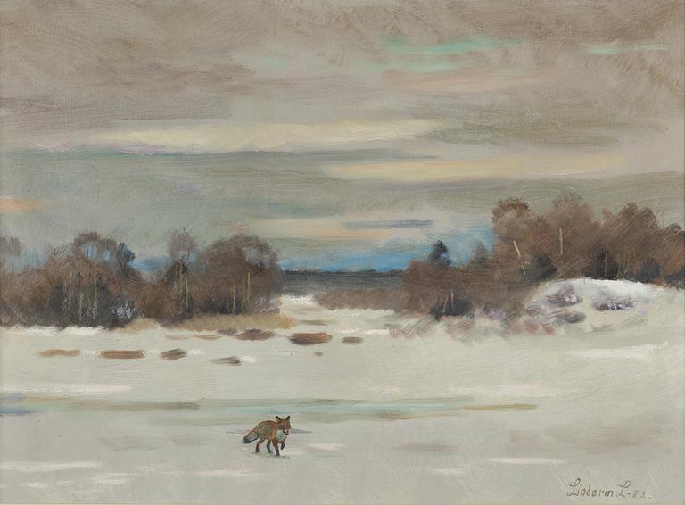 Lindrom Liljefors, Fox on Winter Ice.