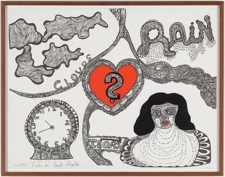 NIKI DE SAINT PHALLE, färgserigrafi, signerad, Epreuve d'artiste.