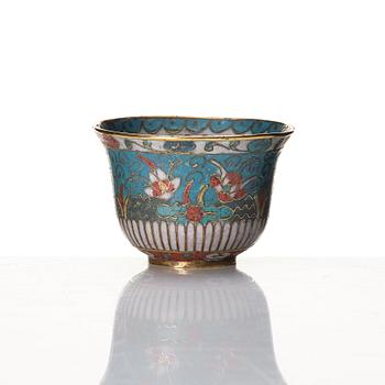 A cloisonné cup and stand, Ming dynasty (1368-1644).