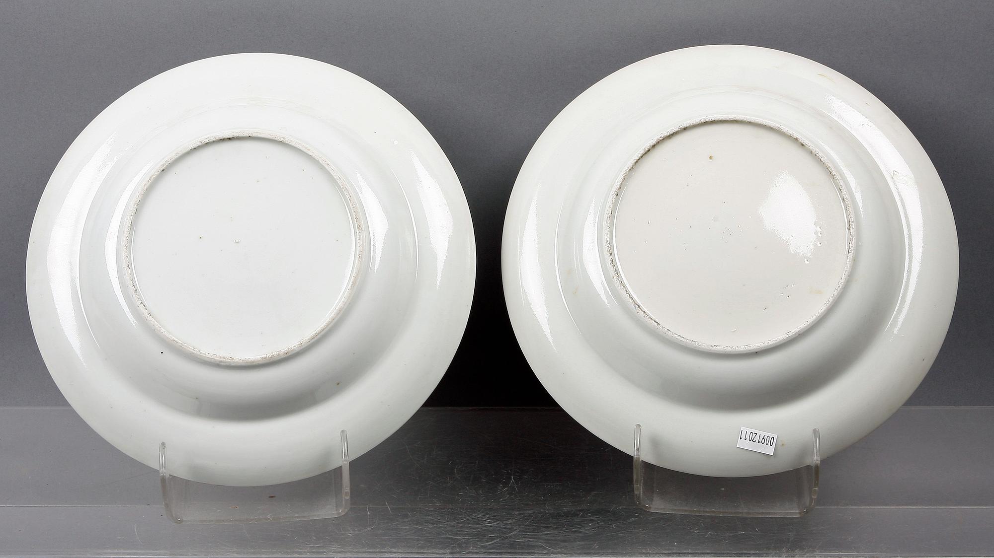 TALLRIKAR, 4 st, porslin, Kina 1800-tal.